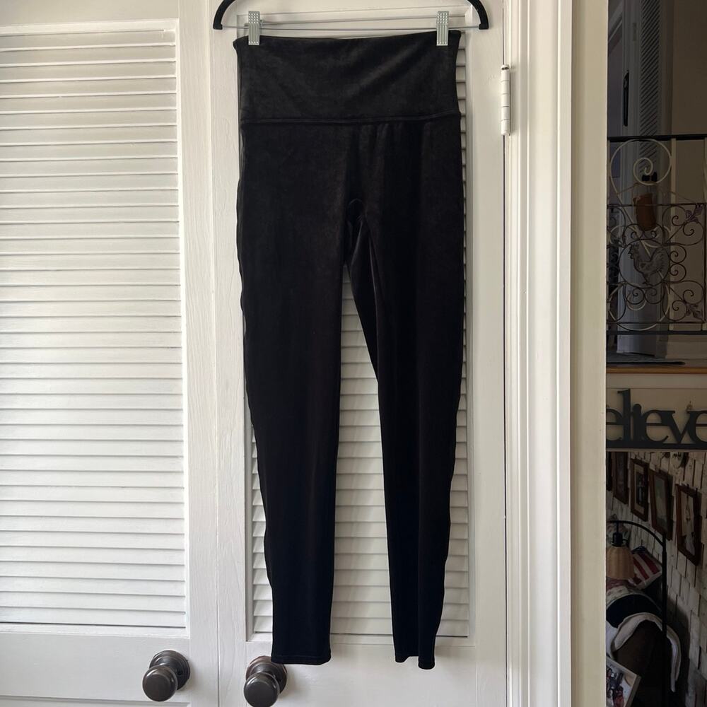 Spanx Velvet‎ Leggings Lapris Night Navy Blue Solid Pull On Size XL Pants Slim
